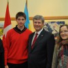 Rencontre des étudiants du Mastère en études œcuméniques avec le premier ministre du Canada Stiven Harper lors de sa visite officielle à Lviv