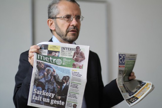 Мішель Станюль читає лекцію про пресу у Франції